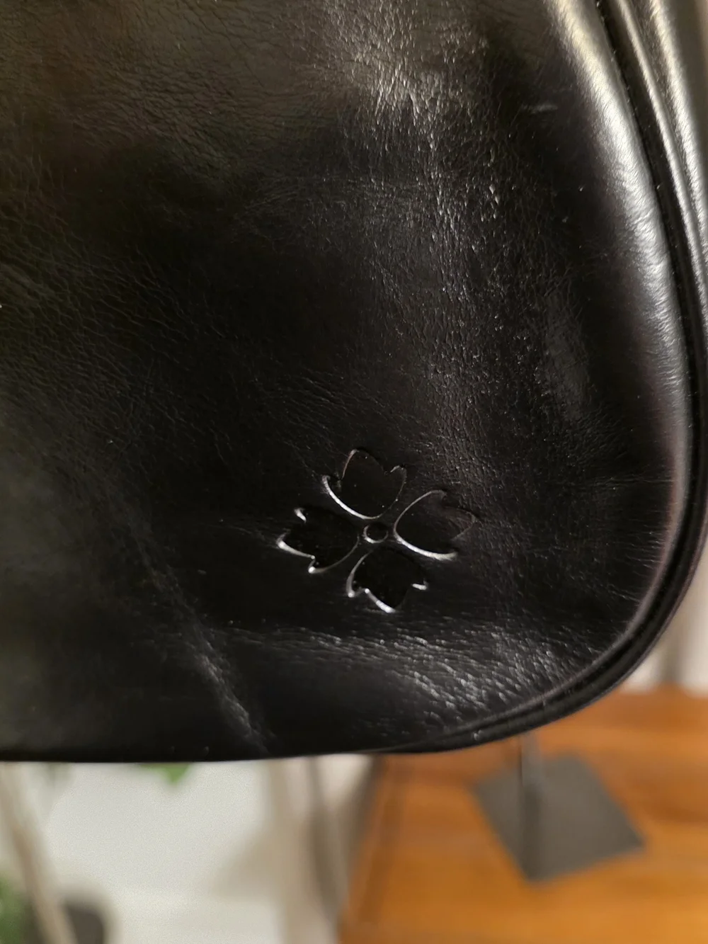 Patricia Nash Vintage Distressed Athani Black Leather Crossbody Bag